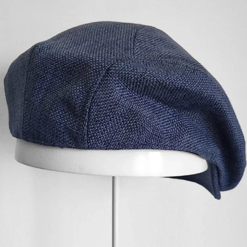 Big Size Summer Linen Solid Newsboy Caps Men and Women Painter Beret Hats Adult Casual Ventilate Sunprotection Advancing Hat