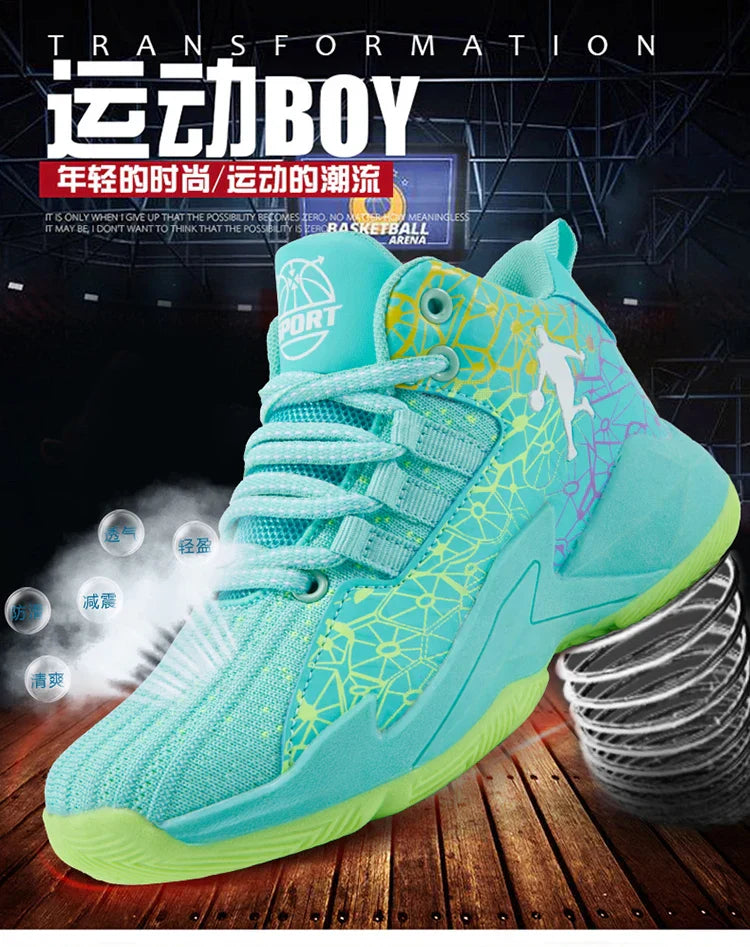 2026 Kids Sneakers Boys Basketball Shoes Children's Casual Shoes Outdoor Training Running Sneakers Child Non-slip Comfortable 8
