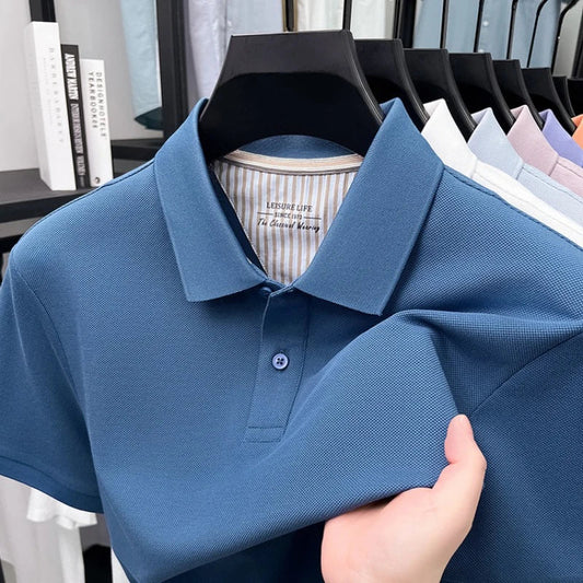 Men's Premium Cotton Polo Shirt Open Hem Design Breathable & Soft Factory Direct Supply  14 Trendy Colors Golf Top