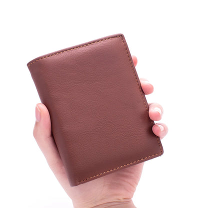 Men's Wallet Genuine Leather Wallets for Men Coin Purse Vintage Vertical Short Credit Card Holder Money Bag Men's RFID Wallet