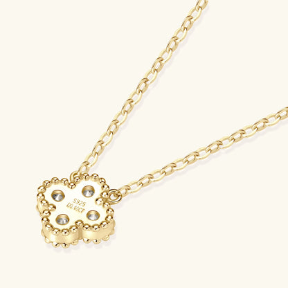 3mm Certified Moissanite Pendant Necklace for Women Classic Clover Flower Neck Chain 100% Pure 925 Silver Chain Charm