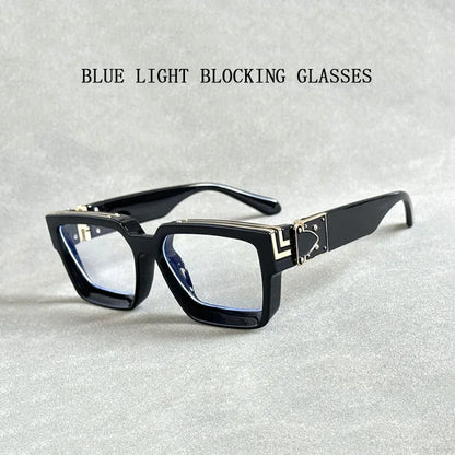 Retro Millionaire Sunglasses For Men Luxury New Square Sunglasses Women Trendy Vintage Luxe Fashion Glasses Gafas De Sol Hombre