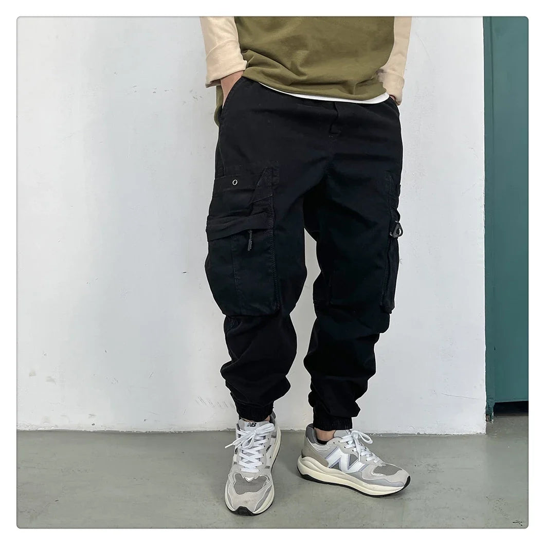American Vintage Functional Cargo Pants Men Clothing High Quality Khaki Casual Jogging Pants Harajuku Tactical Joggers Trousers