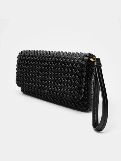 Luxury Woven Women's Bag Fashion PU Leather Shoulder Bags for Women Cover Flap Envelope Crossbody Bag Designer Bags Clutch Purse