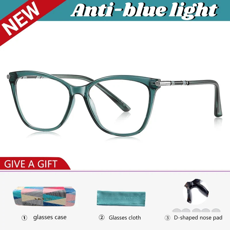 Classic Minimalist Geometric Design Fashionable Anti-blue Light Reading Glasses Customized Prescription Available LS211