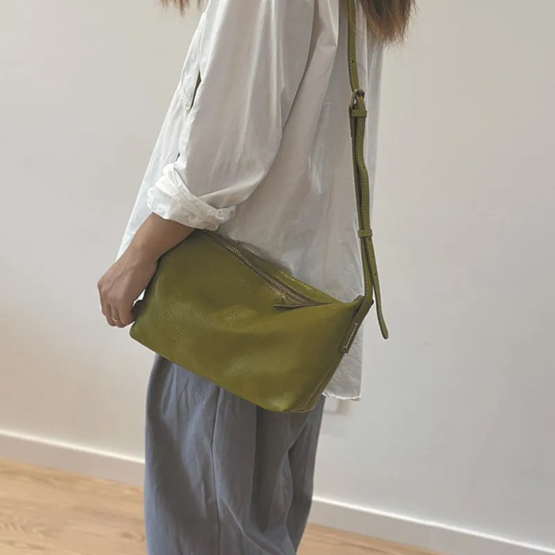 2026 New Genuine Leather Versatile Women's Small Bag Soft Cowhide Lightweight Shoulder Crossbody Bags