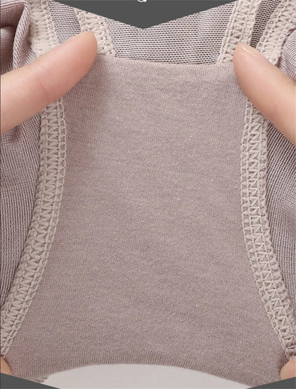 Zipper Tummy Control Panties High Waist Shapewear Brief Shorts Body Shaper Butt Lifting Silky Stretchy Fabric Seamless