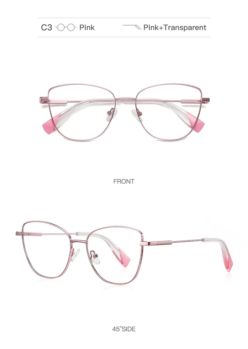 New Myopia Prescription Glasses Hyperopia Reading Glasses Women Anti Blue Light Computer Glasses Optical Eyeglasses Frame