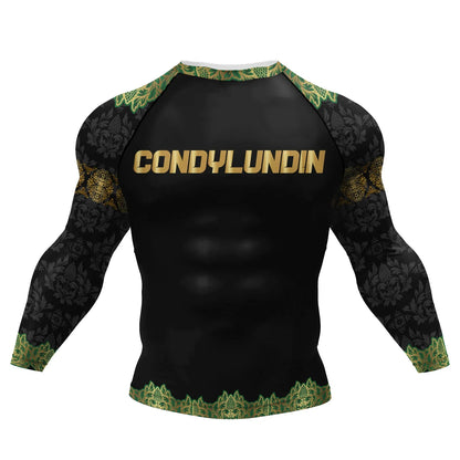 Polyester Sublimation High Elastic Bjj Rash Guard No Gi MMA  Jiu Jitsu Fighting Grappling Compression Shirt OEM Gym Fitness Tops