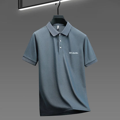 2026 new model men's golf short sleeves polo shirt lapel letter printing ventilate t-shirt business leisure exercise men's wear