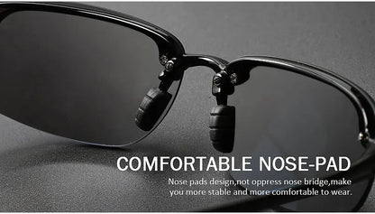 Rimless Polarized Sports Sunglasses Men&Women Tr90 Frame for Running Fishing Baseball Driving （8001）