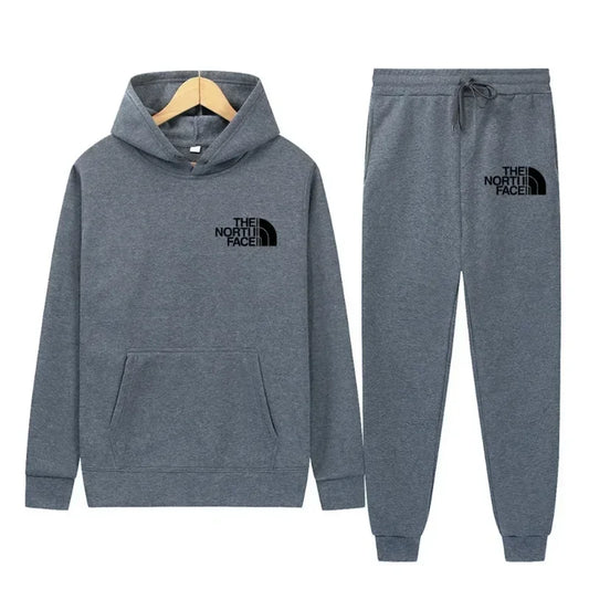 2025 Autumn-Winter Warmth-Resistant New Men's Sportswear - Sport Sweater, Hat-style Hooded Jogging Pants, Two-Piece Sport Set -
