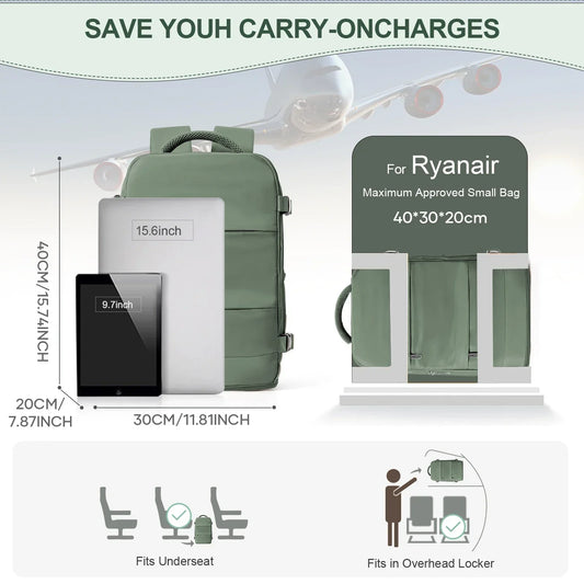 Backpack 40x30x20 Cabin Bag Travel Backpack for Men Women Hand Luggage Leisure Laptop Backpack mochila para viaje cabina