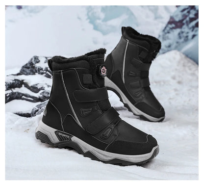 Men's Waterproof Snow Boots Midsole Warm Winter Outdoor Shoes With Slip Resistant Abrasion Resistant Outdoor Boots Men