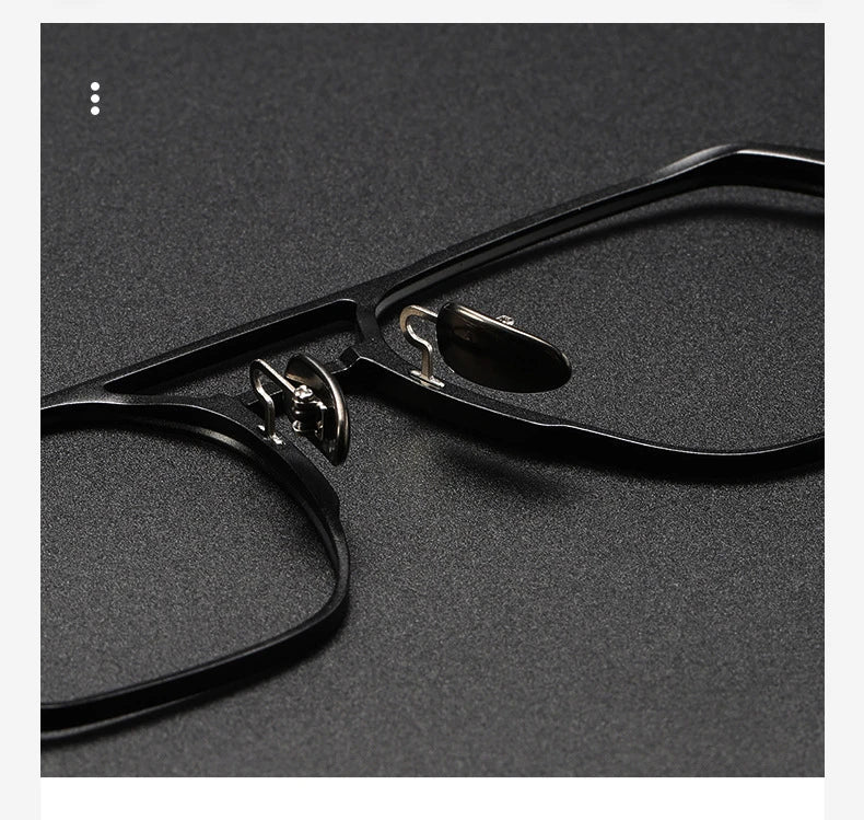 Large Frame Aluminum Frame Titanium Business Anti-Blue Light Reading Glasses Men Ladies Customizable Prescription ZY-20239