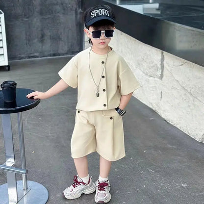 Summer Shirts Fashion Children 8 To 14 Years Casual Clothes 4 Clothing Toddler Boy Boys 7 Kids Set Boy's Suit Child Outfit Boys'
