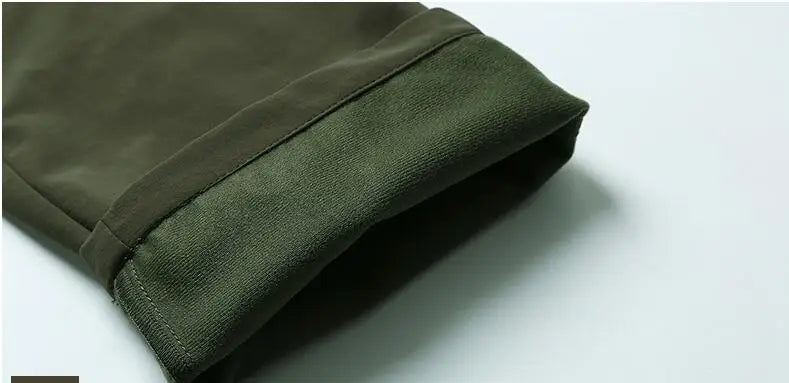 Thick Warm Cargo Stretch Pants Men Autumn Winter Hunting SoftShell Casual Fleece Pants Tactical Trousers  Waterproof Pants Men