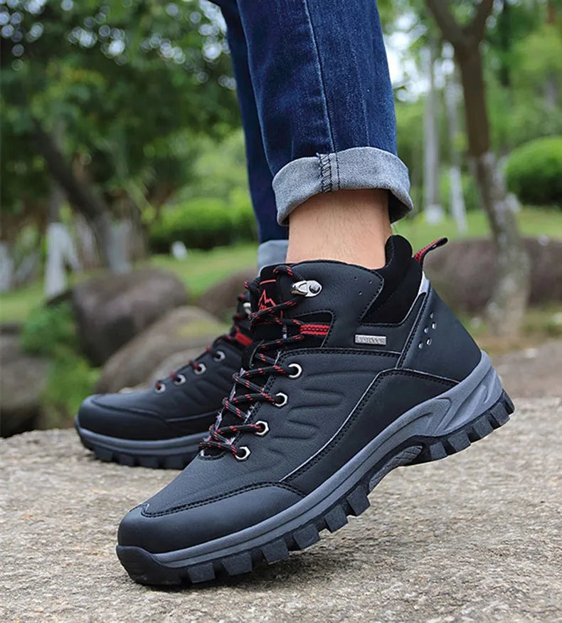 New Winter Men Boots Fur Warm Snow Boots Men Winter Boots Work Shoes Men waterproof Ankle Boots Outdoor Men's Sneakers Footwear