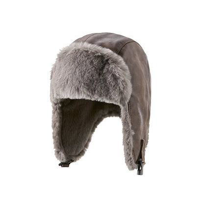 Men Winter Trapper Aviator Trooper Earflap Warm Russian Waterproof Ski Hat Women Bomber Cap Ear Protectors Dad Thick Fleece Hats