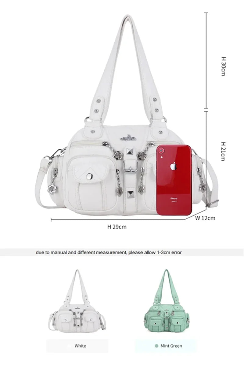 Vintage Women Handbags Fashion Satchel PU Shoulder Bag Top-handle Handbag Dumpling Pack Gifts Shoulder Bags Phone Money Pack
