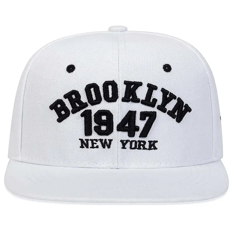 Unisex BROOKLYN 1947 Embroidery Hip-hop Hats Outdoor Adjustable Casual Baseball Caps Sunscreen Hat