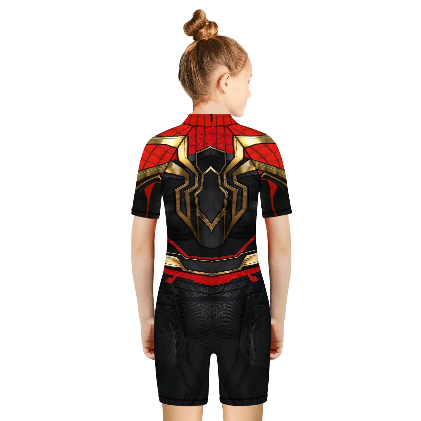 Children One Pieces Swimsuit Superhero 3D Print Playsuit Child Short Sleeve Swimwear Beach Bathing Suit Swim Wear For Boys Girls
