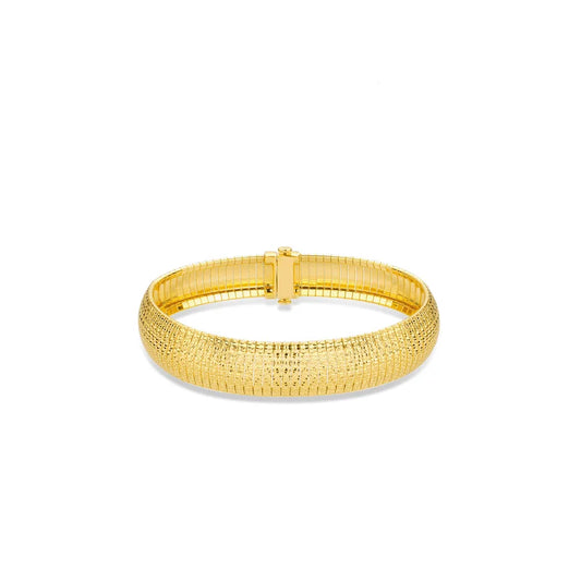 Bracelet en argent 925 plaqué or avec zircon synthétique, bracelet large scintillant pour femme