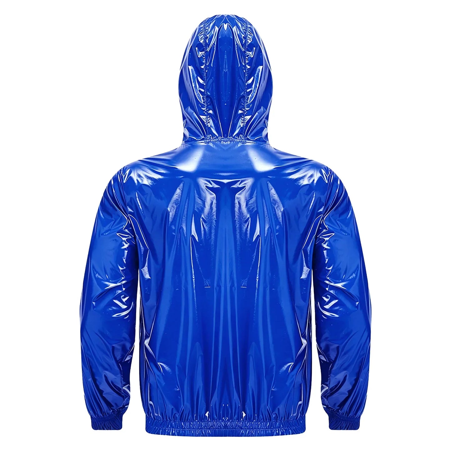 Mens Waterproof Hooded Jacket Tops Breathable Raincoat Waterproof Windproof Outdoor Biking Fishing Jacket Hood Outerwear