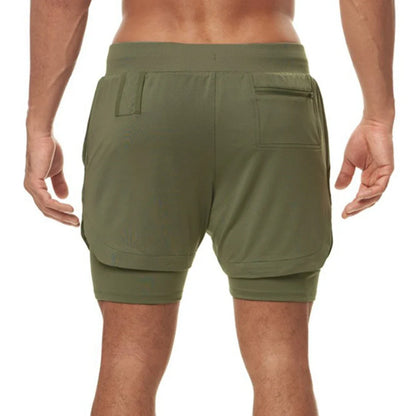 Plus 5XL Men's Fitness Shorts 2 IN 1 Jogger Streetwear Shorts Gym Bodybuilding Breathable Quick Dry Running Shorts Huge Size