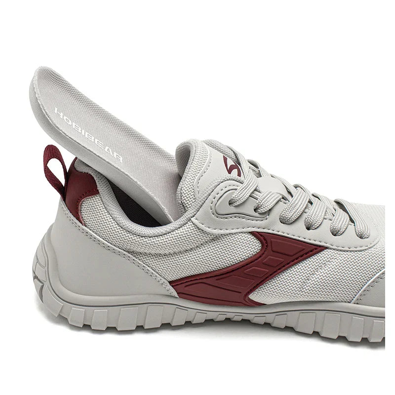 Wide Toe Running Shoes Unisex Minimalist Artificial Leather Walking Sneakers Lace Up Lightweight Breathable Shoes