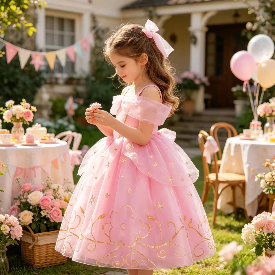 Kids Cinderella Dress Up Clothes Baby Girl Halloween Aurora Princess Dresses Child Birthday Party Little Rabbit Cosplay Costumes
