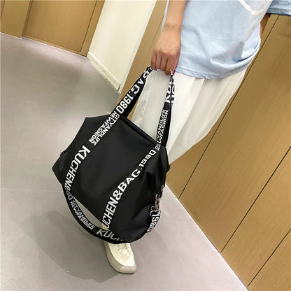 Women's Large Capacity Nylon Shoulder Bag Casual Top-Handle Fashion Tote Crossbody Handbag