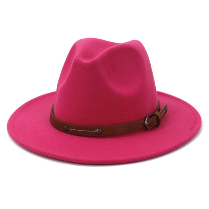 Fedoras Winter Hat For Women 59-61CM Men Panama Felted Jazz Hats New Trilby Church Cap sombreros de mujer