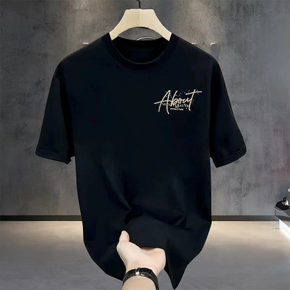 Men's Cotton  T-shirts 5XL  WhiteT Shirtfor Men Casual Summer Wear Fashion Butterfly Print Tee Shirts Black Men Clothing