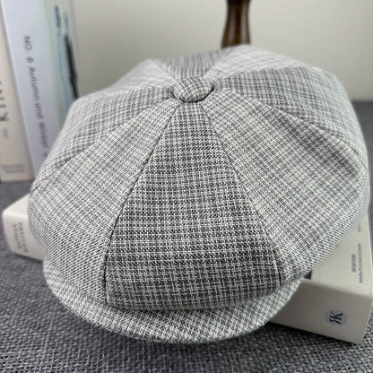Summer Flax Newsboy Caps Breathable Octagonal Hat Men Women Berets Thin Casual Painter Caps Hats for Men