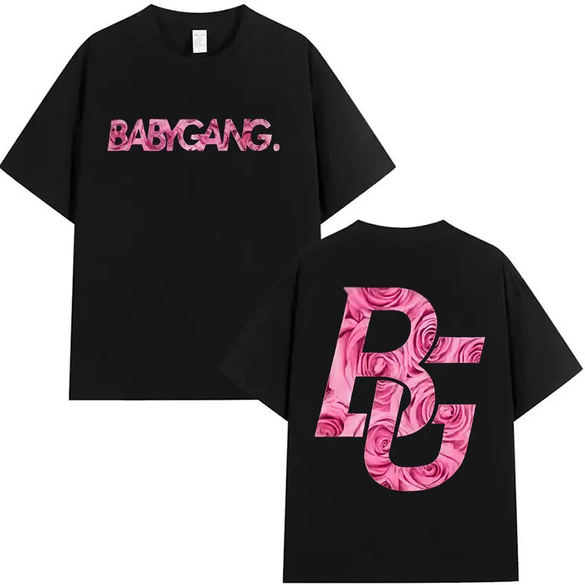 Rappeur Baby Gang Tour 2025 Album Merch T-shirts Men Women Clothing Hip Hop Oversized T Shirt Summer Casual Short Sleeve T-shirt