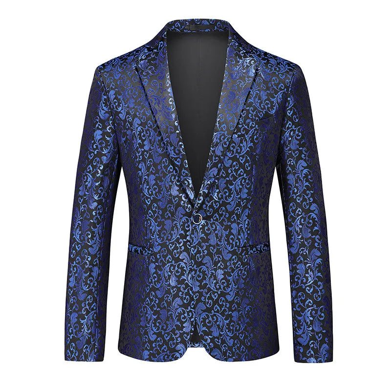 2026 New Men Business Social Suit Jacket Summer Male Single Breasted Thin Dress Male Jacquard Blazers Coats