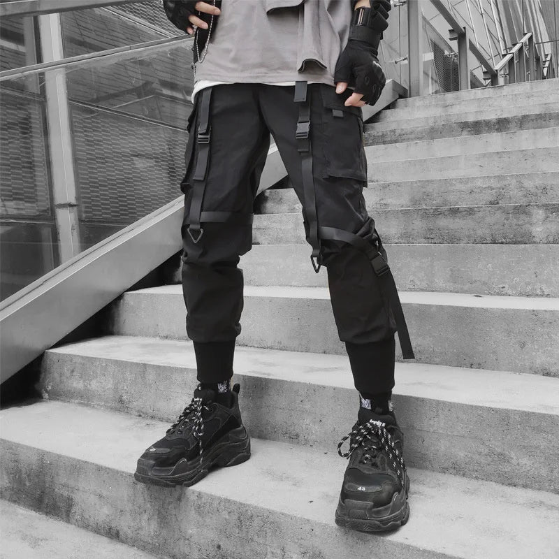 Mens Techwear Sweatpants Y2K Streetwear Jogging Pants Men Hip Hop Street Dance Casual Trousers Vintage Cargo Pant Pantalon Homme