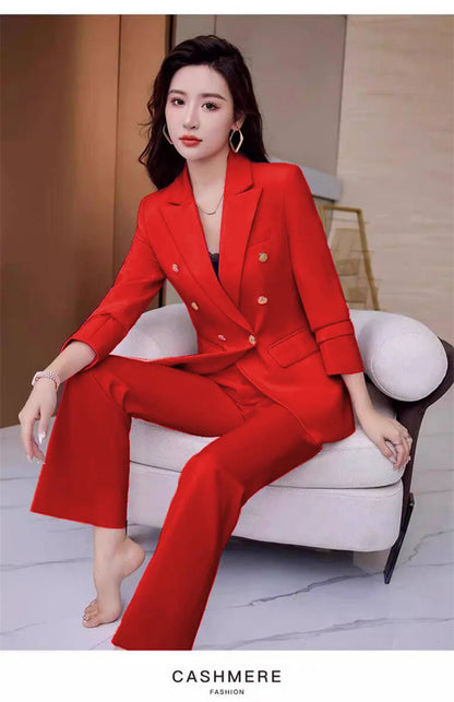 New Advanced Design Women's Suit Jacket Korean Style Spring Autumn Professional White Collar Small Western Clothes