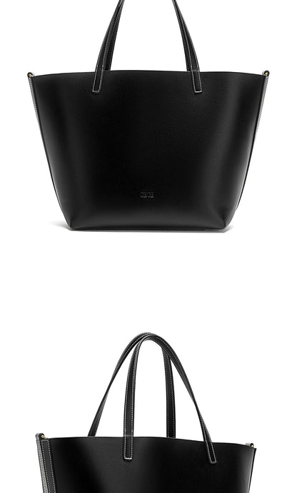 Autumn and Winter Classic Solid Color Retro Handbag, Women's New Large Capacity Tote Bag
