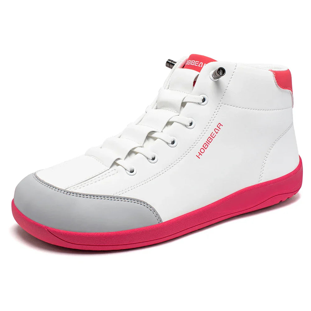 Mid-Top Barefoot Shoes Unisex Wide Toe Minimalist Ankle Boots Artificial Leather Outdoor Non-Slip Sneaker