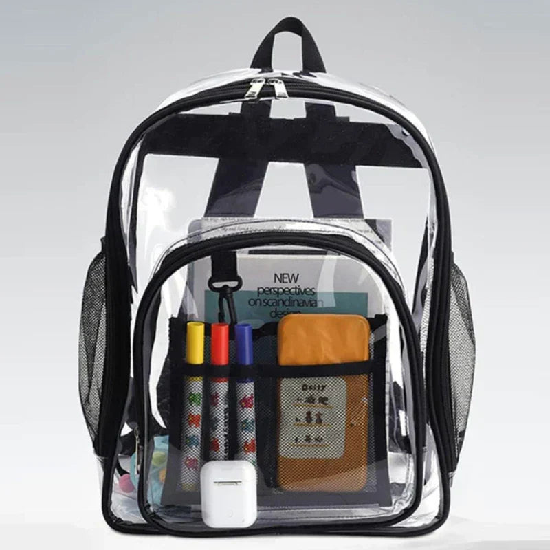 Backpack Waterproof Transparent School Bag Girl Large Capacity Backpack Solid Clear Backpack Men Fashion Transparent Plastic Bag