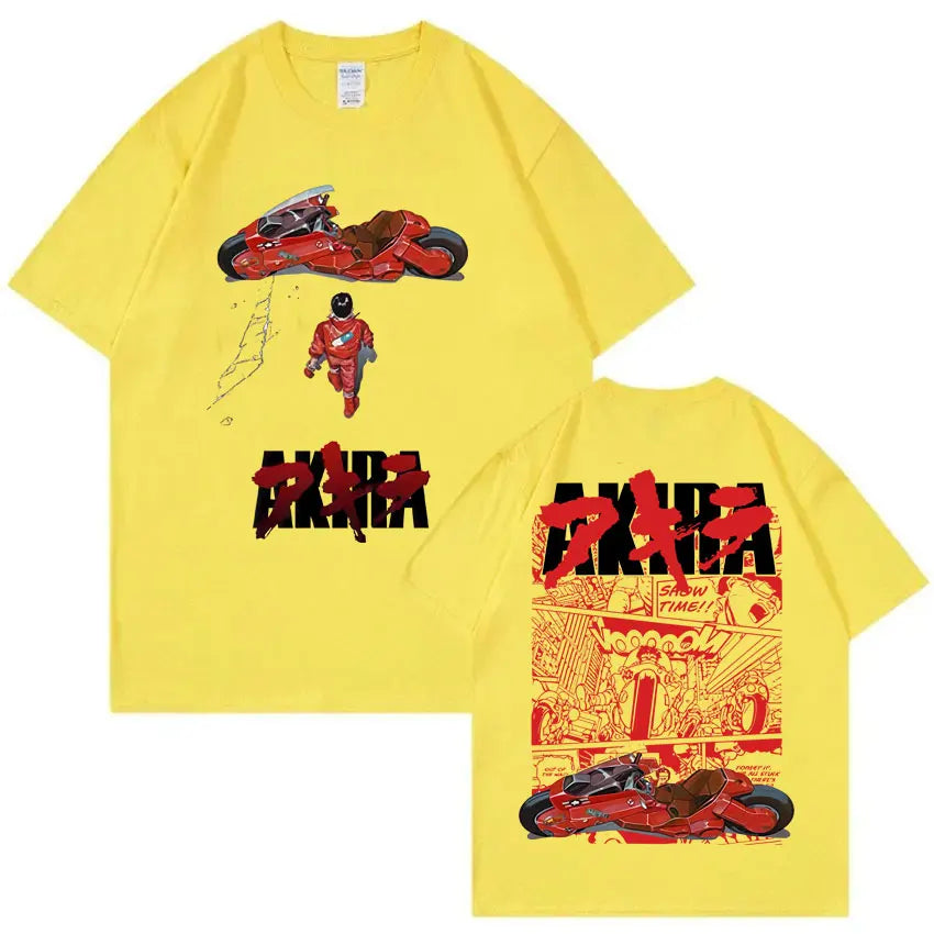 Japanese Science Fiction Cartoon Movie Anime Akira Shotaro Kaneda Graphic T Shirts Men Women Hip Hop Vintage Oversized T-shirts