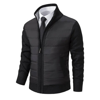 Men Cardigan Sweater Coat 2025 Autumn Winter Korean Warm Thickened Stand Collar Zipper Solid Casual Jacket Fashion Men Clothing