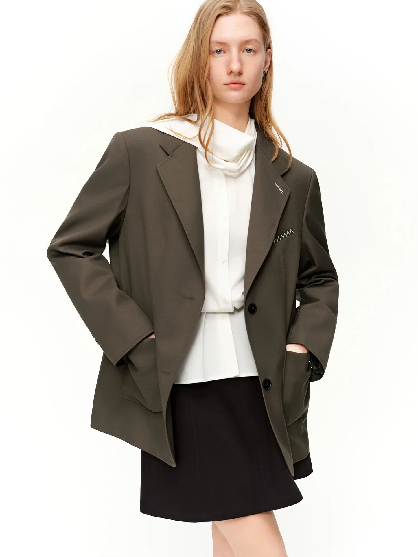2026 Plus Size Spring New Women's Classic Oversized Blazer, Wide Shoulder Structured Jacket, Y2K Retro Office Chic Coat