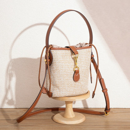 Summer New PP Grass Woven Handbag Holiday Phone Bag Women's Shoulder Bag