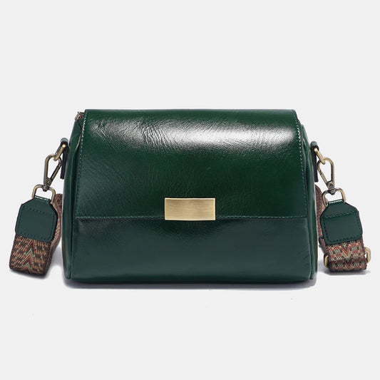 Vintage Classic Genuine Leather Handbag for Women Large Capacity Crossbody Shoulder Bag Flap Purse Satchel with 2 Straps