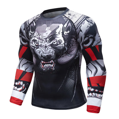 Cody Men Grappling Wear Jiu Jitsu Gi Rashguard BJJ Boxing T-shirts UPF 50+ Male Athletic Running Blouses Compression Gym Tees