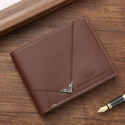 Portefeuilles Courts en Cuir PU pour Homme, Vintage, Fins, Porte-Cartes de Crédit Masculin, Noir, Petits Portefeuilles Grande Capacité Porte-Cartes Sac