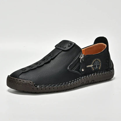 Handmade Leather Men Shoes Casual Slip On Loafers Breathable Leather Shoes Men Flats Hot Sale Moccasins Outdoor Shoes Plus Size